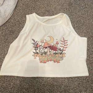 Focus on good things ribbed tank top